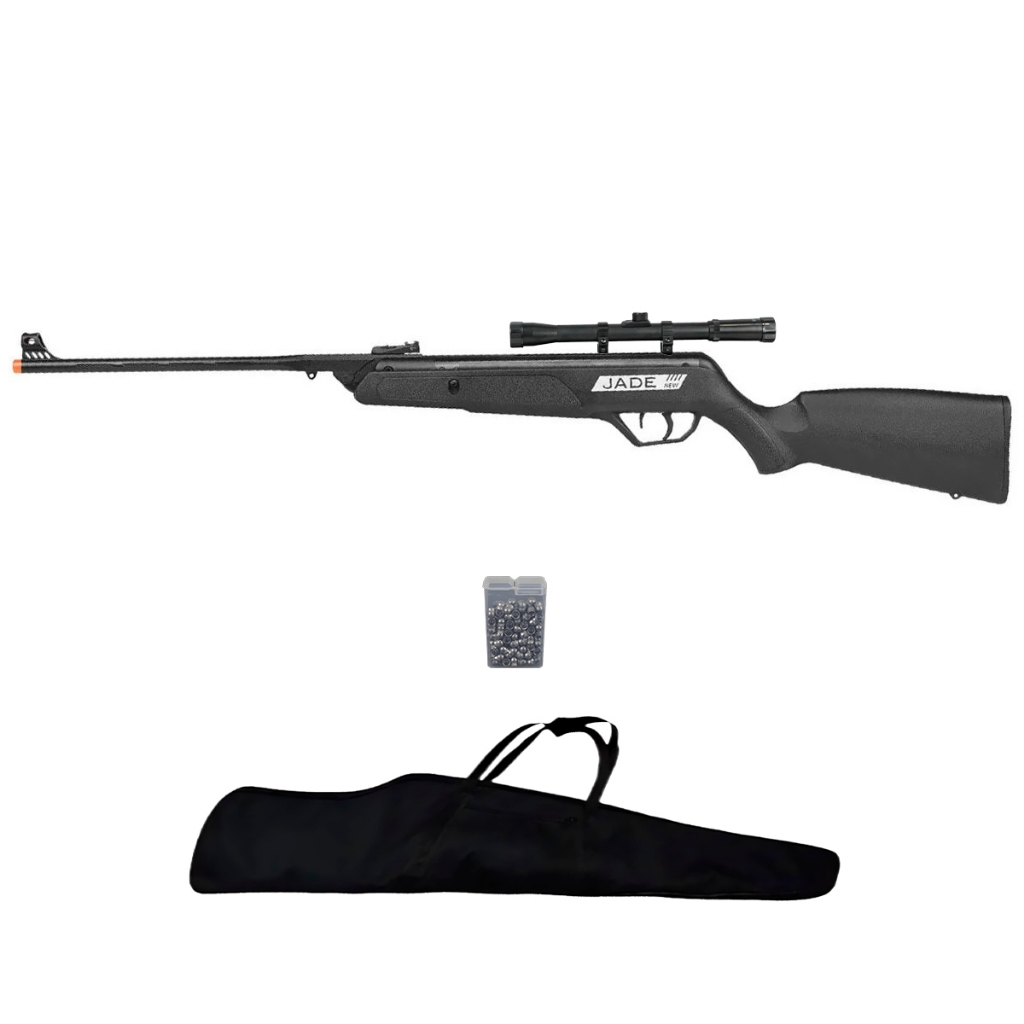 Carabina Espingarda de Pressão New Jade 5.5mm - CBC + Acessórios em Oferta na Shopee