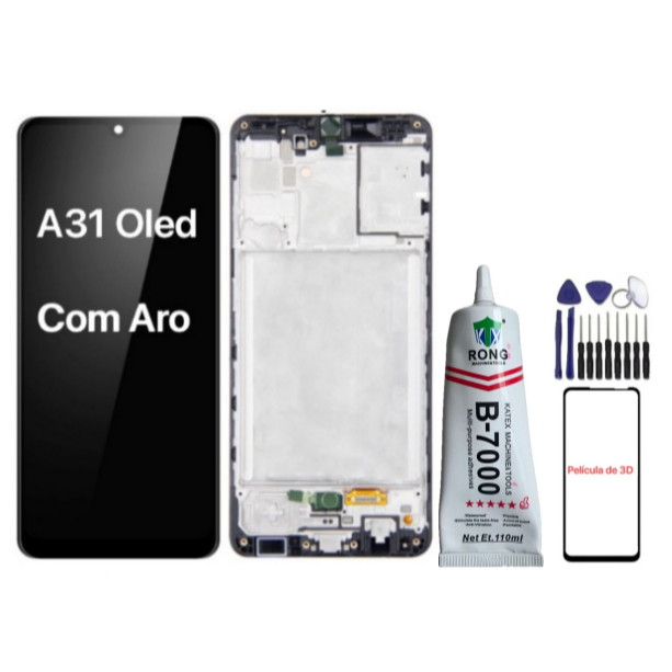 Tela Display Lcd Compative Touch Screen Galaxy A31 A315 Oled Lcd Com Aro / Sem Aro em Oferta na Shopee