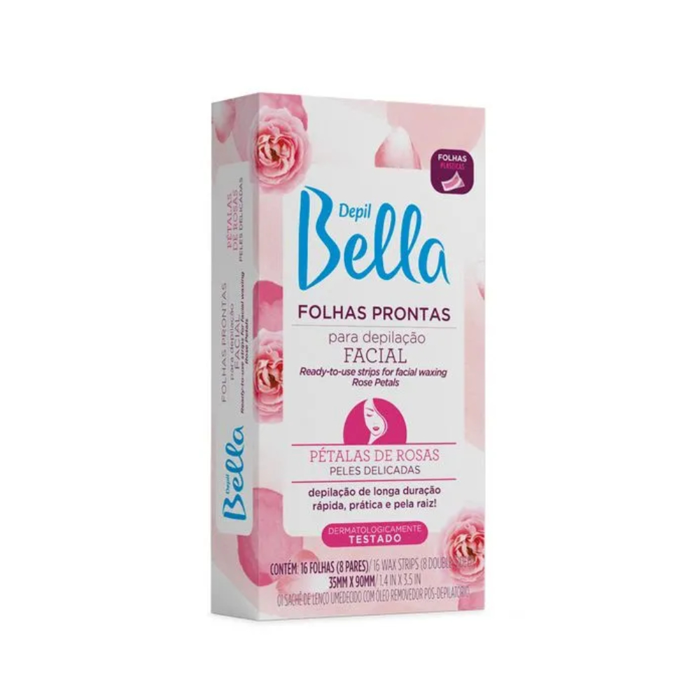 Folhas Prontas para Depilação Facial Depil Bella Pétalas 16 Folhas - Praticidade e Pele Lisa por Mais Tempo em Oferta na Shopee