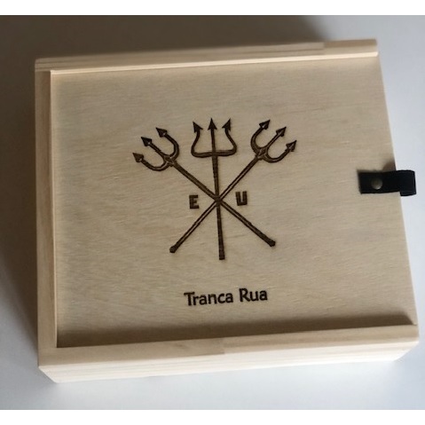 EXU TRANCA RUA  - CAIXA DE MADEIRA PERSONALIZADA ORIXAS EXU UMBANDA CANDOMBLÉ