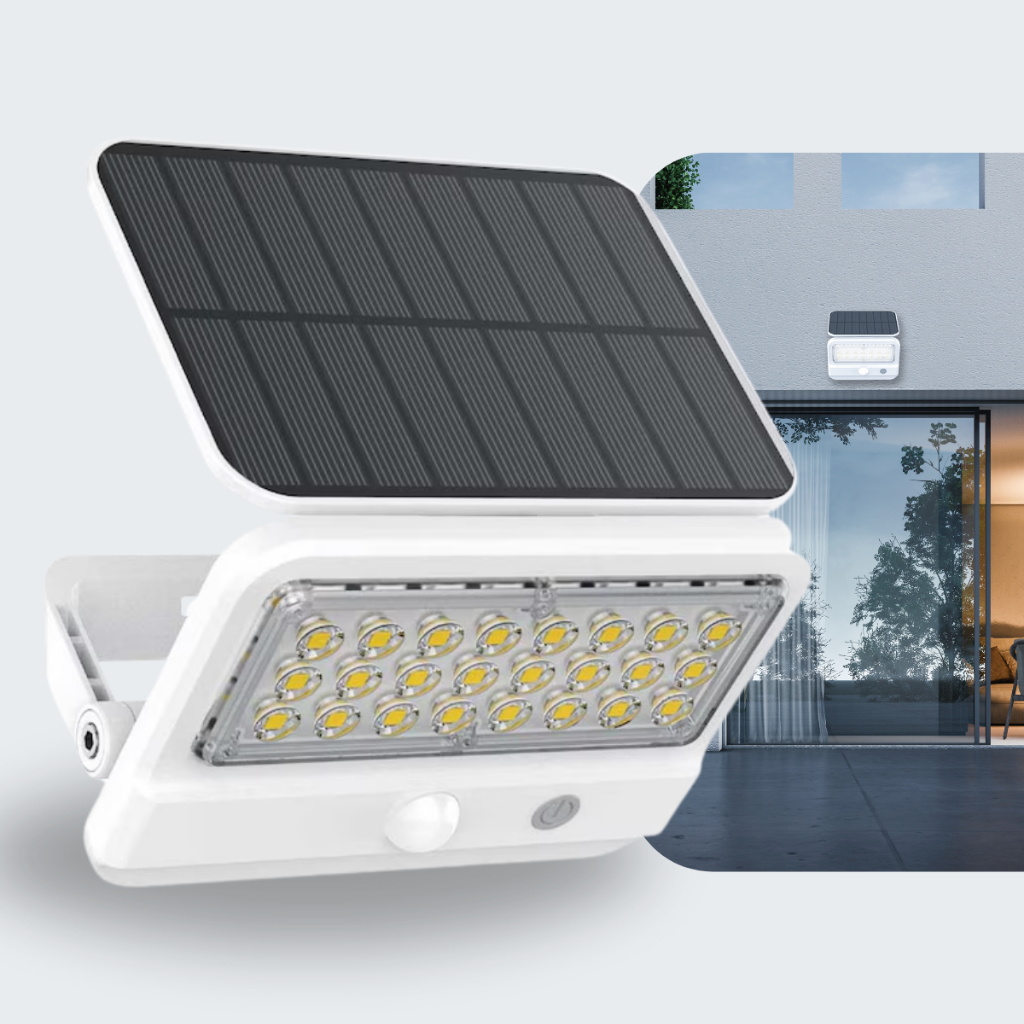 Luminária De Parede Led Arandela Solar Externa À Prova D 'Água Led Suporte Fixação Sensor Movimento