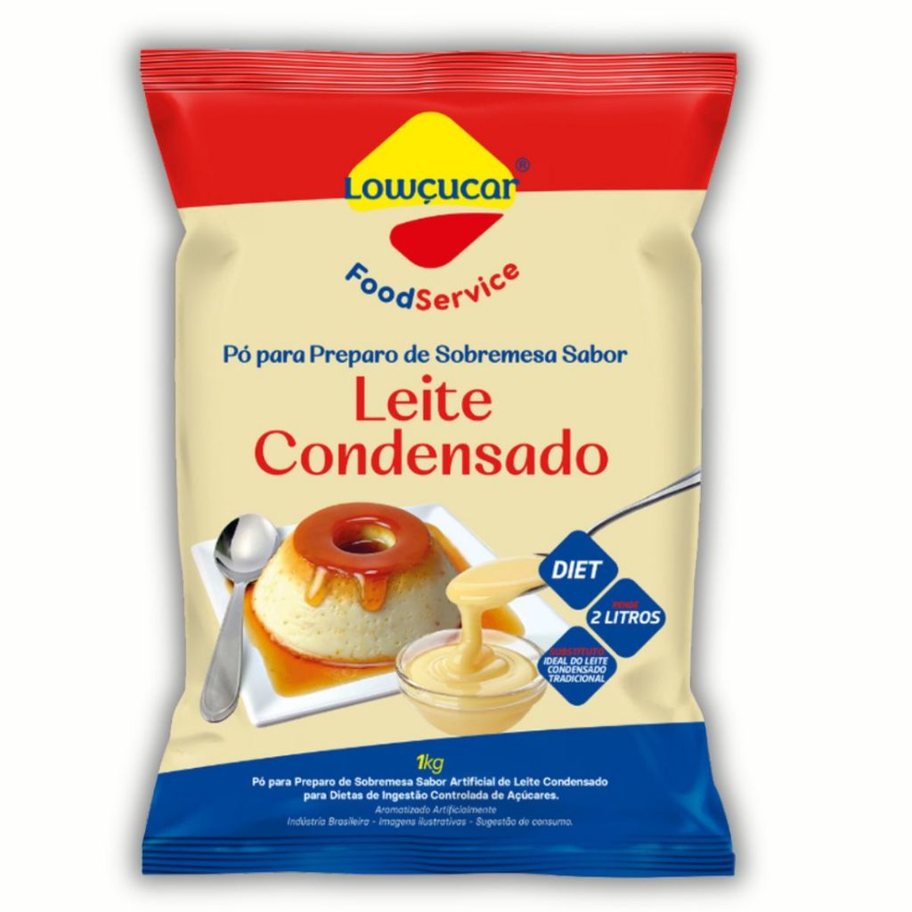 Leite Condensado Diet Em Pó Preparo de Sobremesas 1kg - Lowçúcar