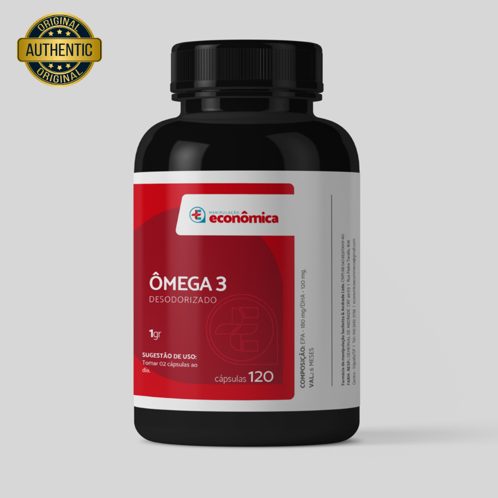 Ômega 3 1000mg Suplemento Alimentar  (Óleo De Peixe)   120 Cápsulas - Original com Nota Fiscal