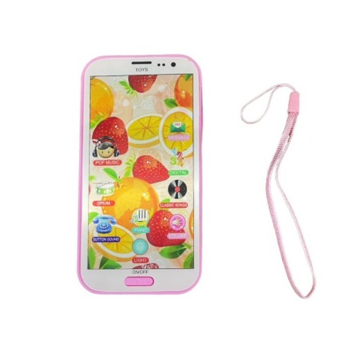 Brinquedo celular infantil musical com imagem 3D Smartphone para crianças com luz e som