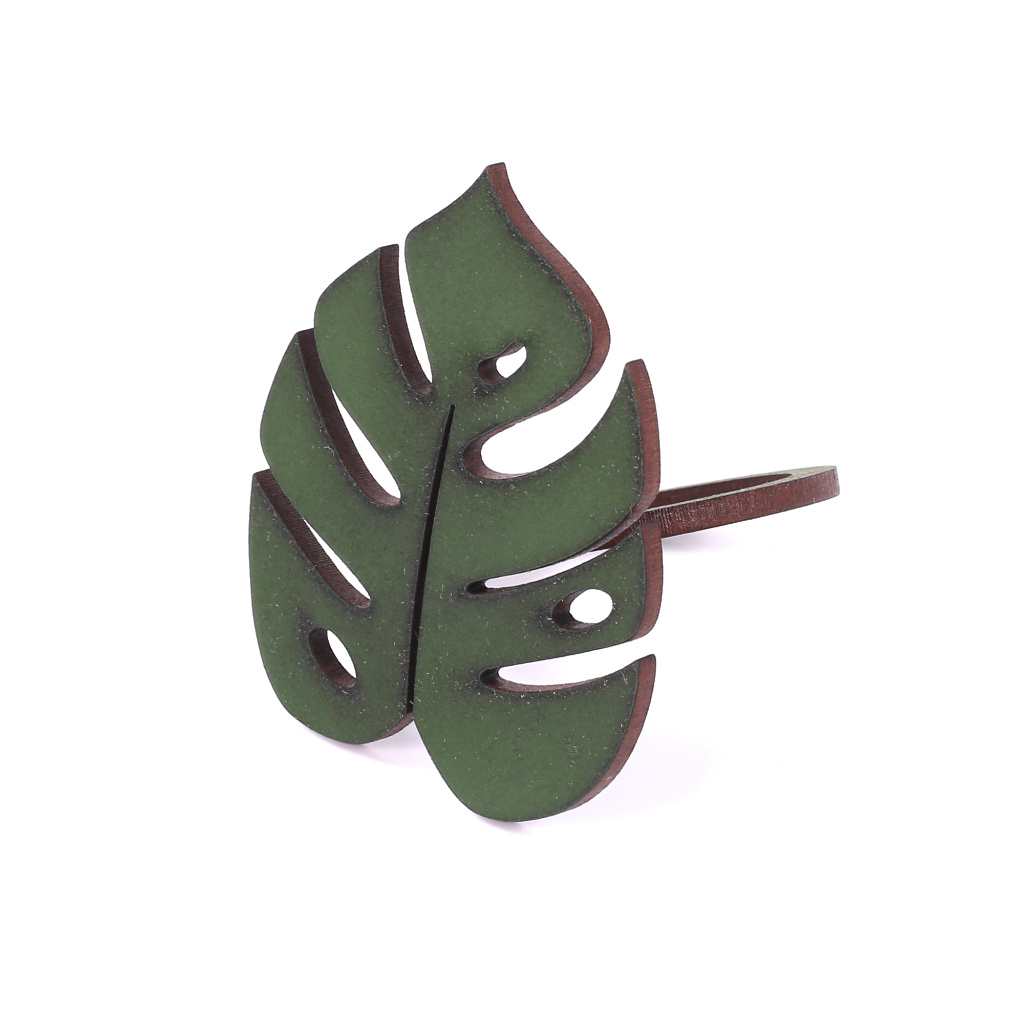 Porta Guardanapo Costela de Adão Verde Decoração Mesa Posta Festa - 6 / 8 / 12 unidades