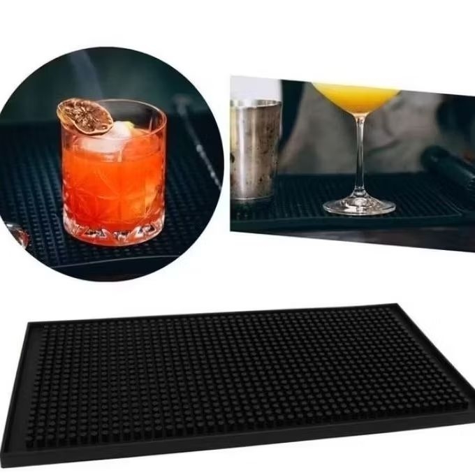1 Tapete Bar Balcão Borracha Porta Copo Escorredor Barman Pronta Entrega