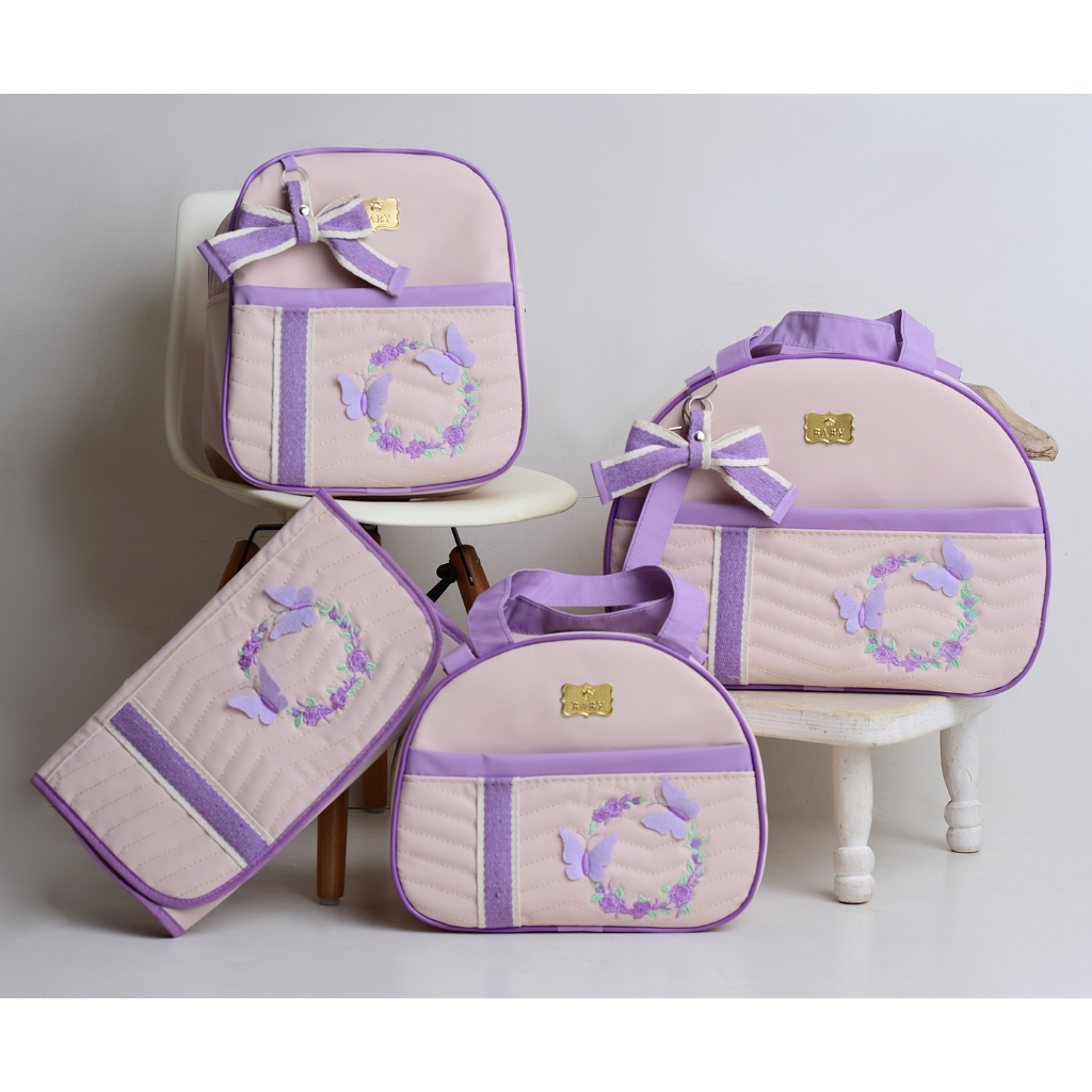Kit com Bolsas de Maternidade Para Bebê Borboletas e Lacinhos em Oferta na Shopee