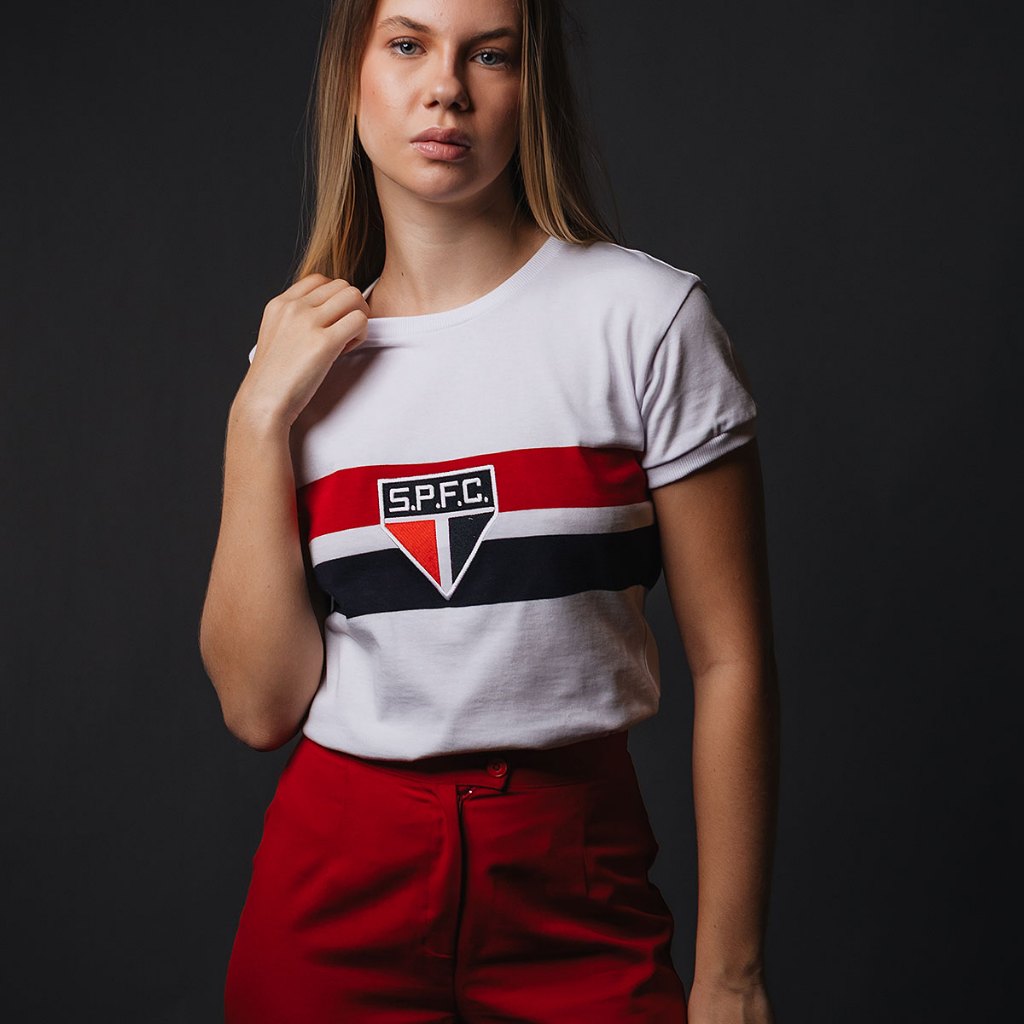 Camisa São Paulo Retrô 1970 Feminina Oficial