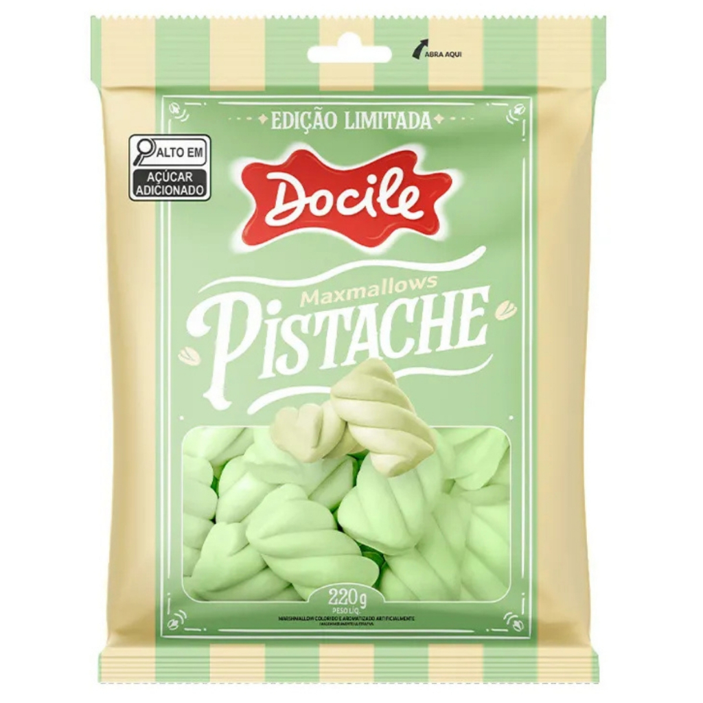 Marshmallow Pistache 220g Docile em Oferta na Shopee