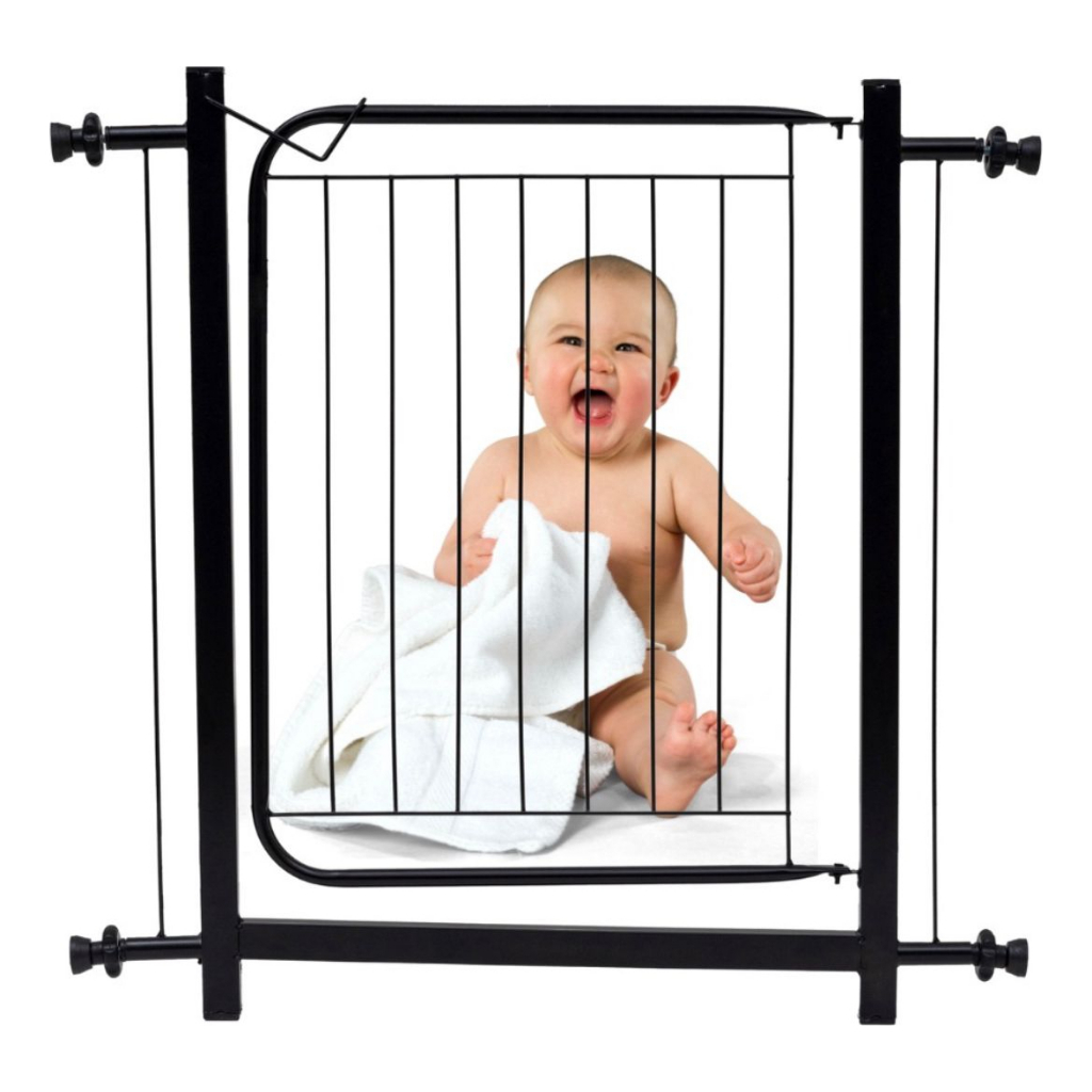 Portão Grade Para Pet Bebê Com 80cm + 10cm Extensor em Aço Alta Qualidade.