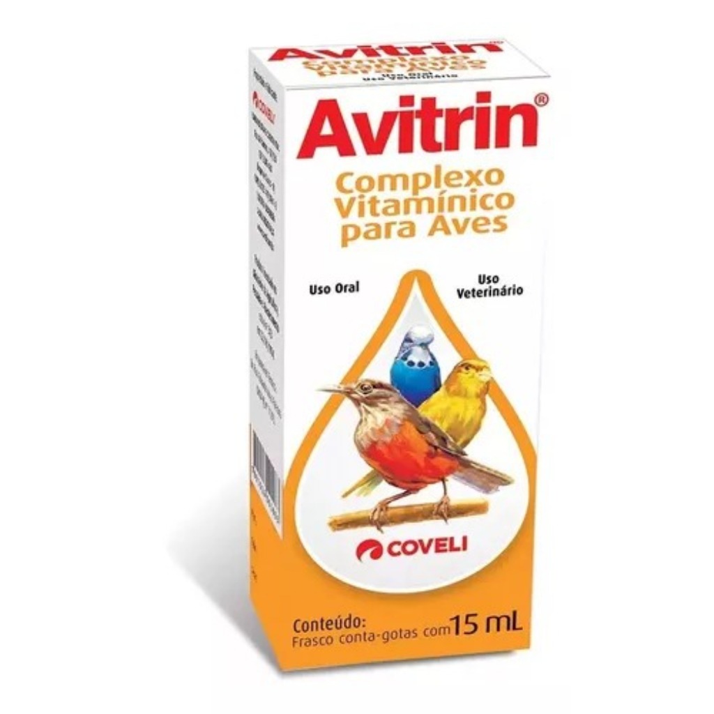 Avitrin Complexo Vitamínico Para Pássaros Ornamentais Coveli 15ml em Oferta na Shopee