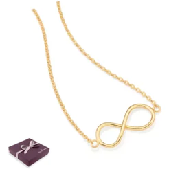 Rommanel Presente Feminino Colar Símbolo Do Infinito Banhado A Ouro 18k Lindo