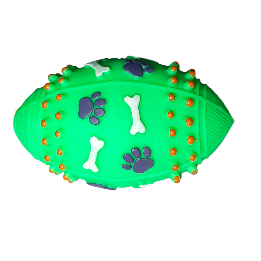 Brinquedo Bola Futebol Americano Para Cães de Grande e Médio Porte Com Apito Colorida