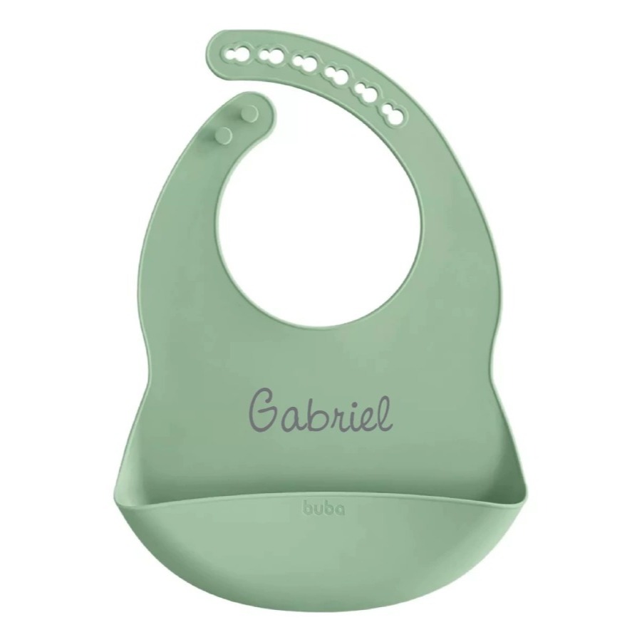 Babador com Pega Migalhas Buba Personalizado