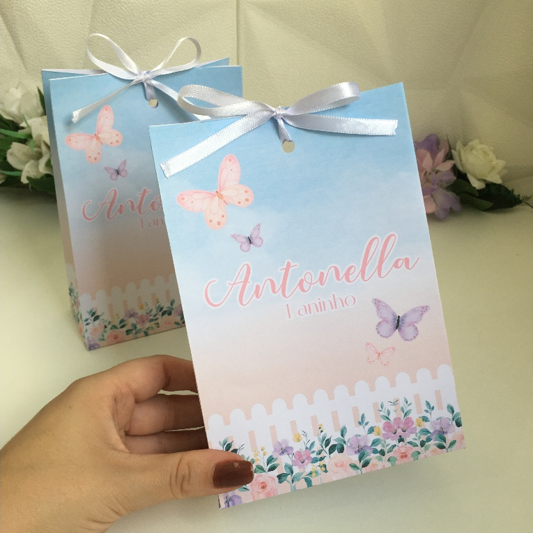 Sacolinha Surpresa Jardim Das Borboletas | Aniversário | Festa Infantil | Lembrancinhas