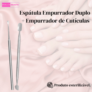 Empurrador Duplo ref (01) + Empurrador de Cuticulas ref (06) - Slim - Manicure e Pedicure / Podologia em Oferta na Shopee