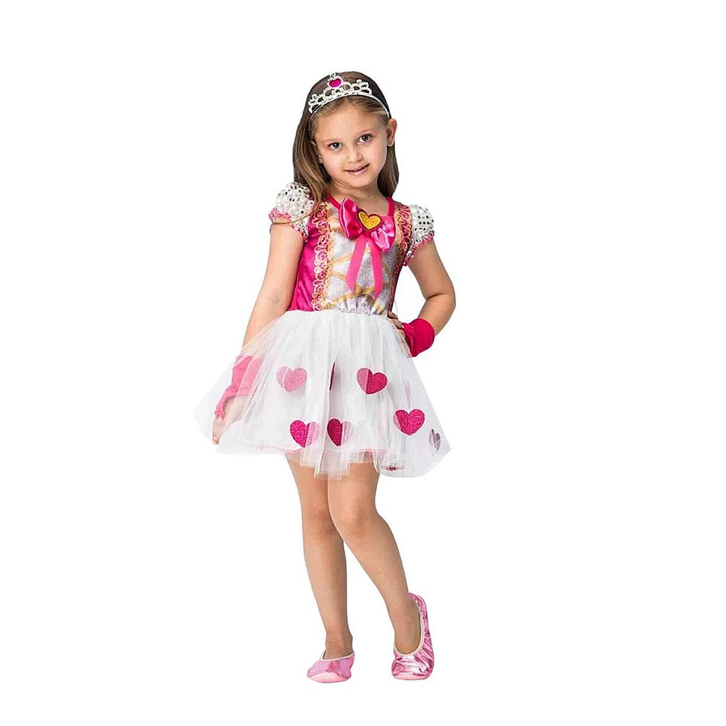Fantasia Princesa Victoria Vestido Infantil com Coroa e Luvas