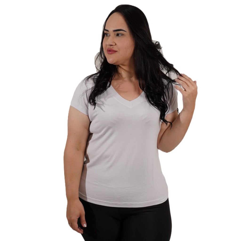 Bata feminina Plus-Size, Blusa Basíca feminina, Blusa Branca, Blusa Evangelica !!