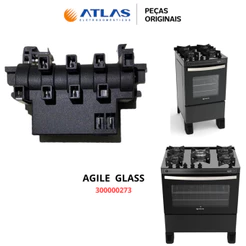 usina ignição automático bocas + forno fogão Atlas Agile glass 4 e 5 bocas envio imediato!
