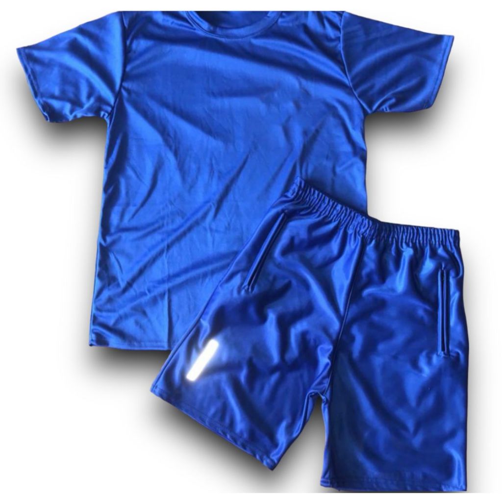 Kit 1 Camiseta Masculina Dry Fit Academia + 1 Bermuda Esportiva bordada treino