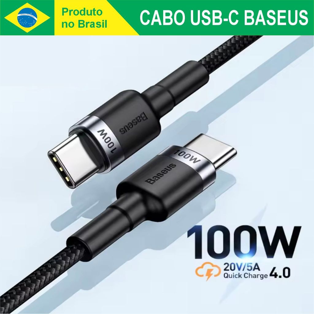 Cabo USB-C Baseus 100W