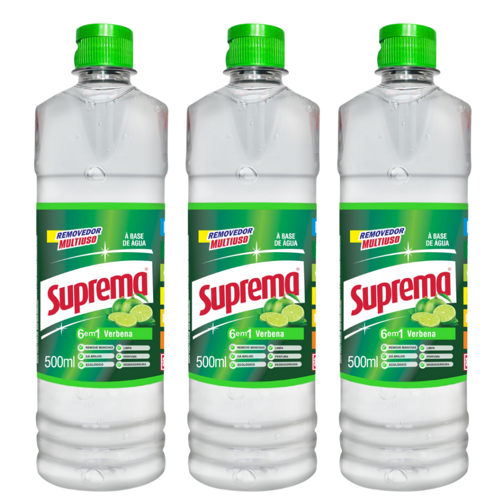 Removedor Perfumado Suprema Verbena 500ml kit 03 Unidades