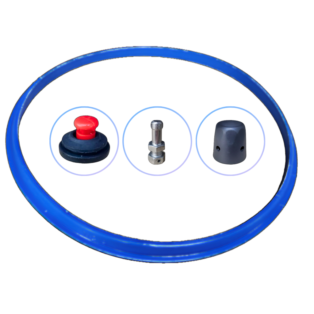 Kit Reparo Borracha Panela de Pressão 3 - 4,5 Litros + Selo Nitrilico + Peso Preto + Pino