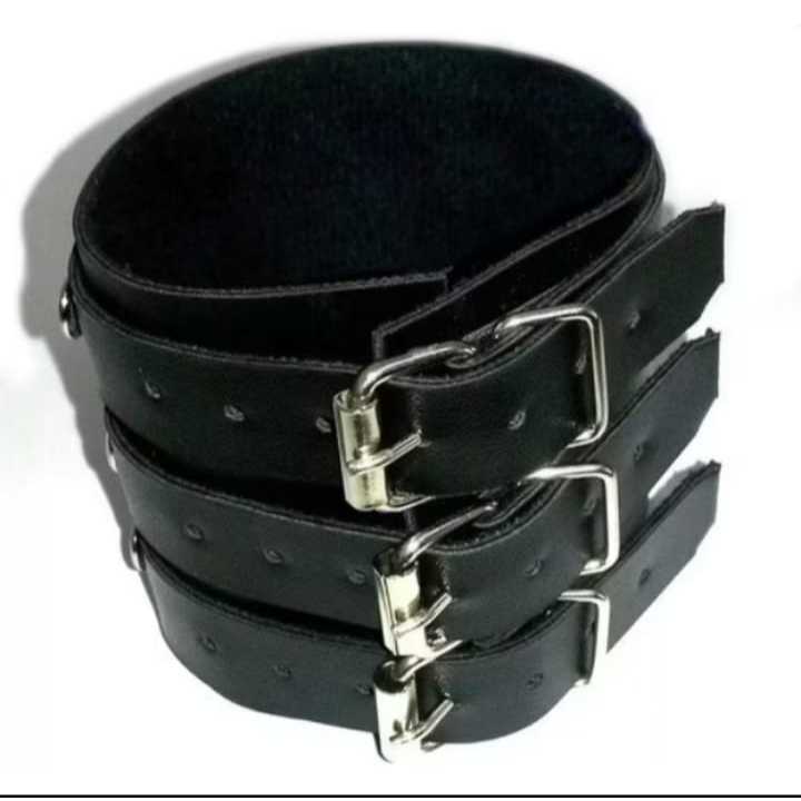 KIT 2 BRACELETE PULSEIRA DE COURO 3 FIVELAS MASCULINO OU FEMININO MODA CASUAL ROCK em Oferta na Shopee