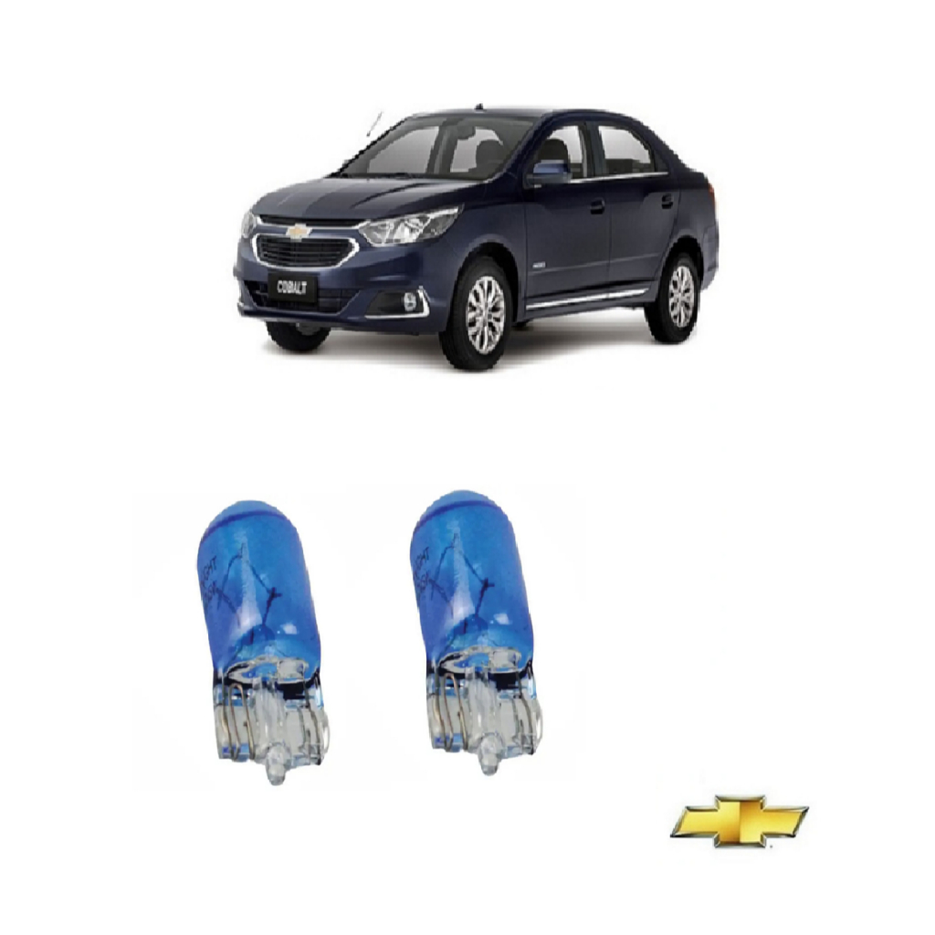 Par De Lampada Pingo T10 W5w Super Branca GM Cobalt 2015 2016