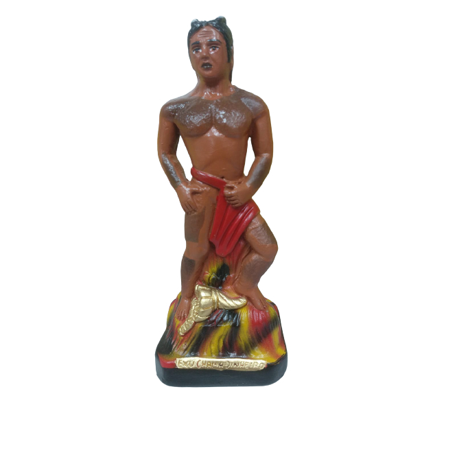 Imagem De Gesso 20Cm Exu Chama Dinheiro - Zp7