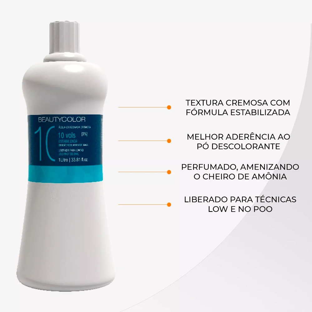Água Oxigenada Cremosa Beauty Color Profissional 10 Volumes 1 Litro · foto 2