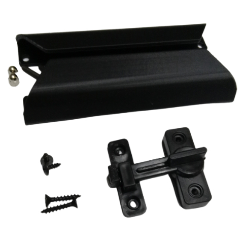 Puxador Porta Sanfonada Pvc Medabil Cor Preto E 1 Trinco