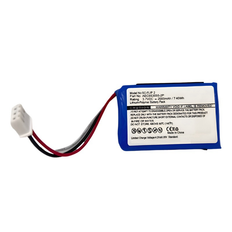Ba-te-ria Compatível com caixa de som FLIP 2 3 fios SC-flip 2 2000mAh