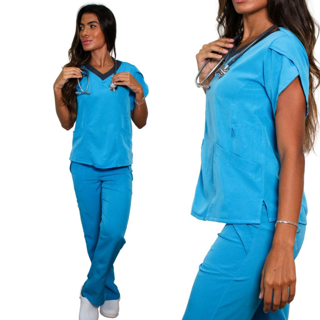 Pijama Hospitalar Cirúrgico Scrub IBIZA Feminino Acinturado Varias Cores Tamanhos