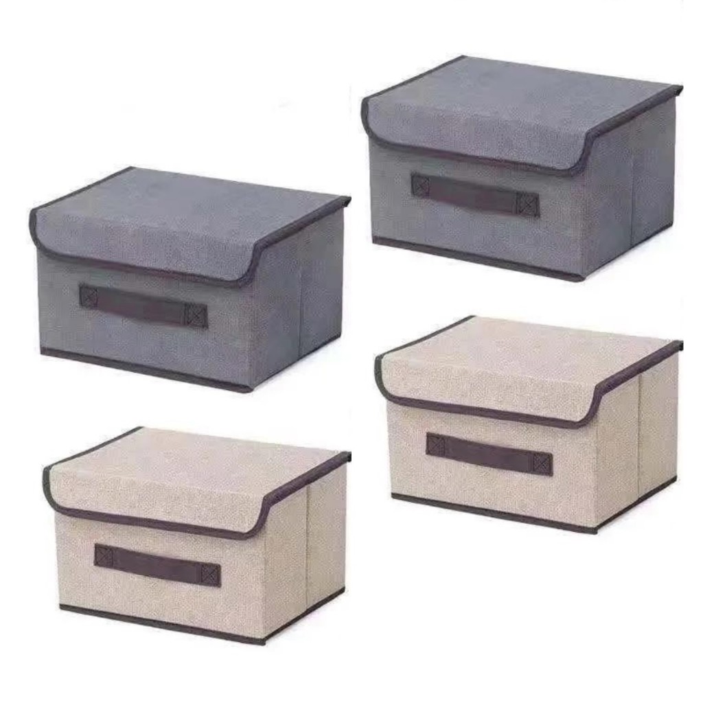 Kit 02 Caixas Organizadores Dobráveis Armazenamento Itens Leves Diversos 26x20x16cm