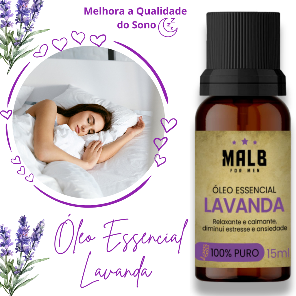 Óleo Essencial de Lavanda 100% Puro 15ml Malb For Men em Oferta na Shopee