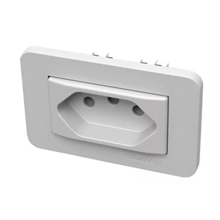Tomada Plus 10A para Embutir em Móveis ABNT Lumitek Tomada 10 Amperes para Móveis Branca Lumitek em Oferta na Shopee