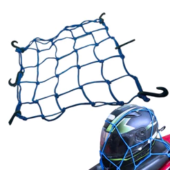 REDE ELASTICA ARANHA AZUL 35X35 MOTO / BAGAGEIRO / CAPACETE