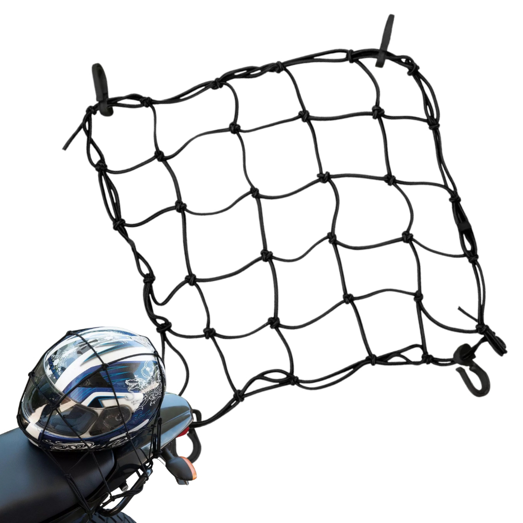 Rede Elastica Aranha Preta 35x35 Moto Bagageiro Capacete em Oferta na Shopee