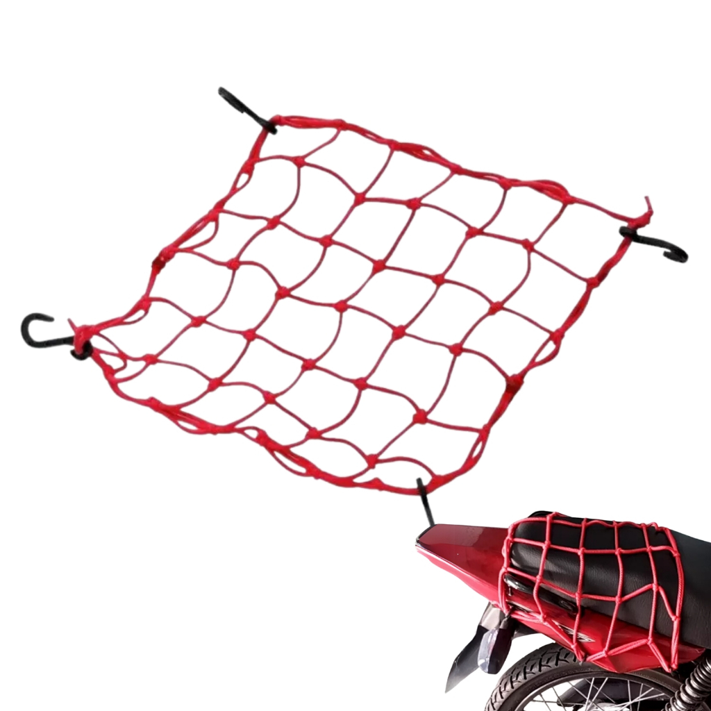 REDE ELASTICA ARANHA VERMELHA 35X35 MOTO BAGAGEIRO CAPACETE em Oferta na Shopee