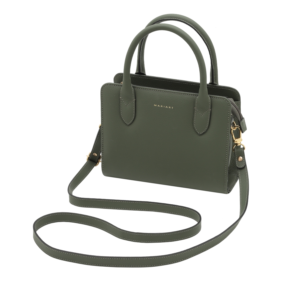 Bolsa Feminina Transversal de Couro Bovino Legítimo Mariart Mangaba