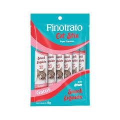 FINO  TRATO CAT STIX 6 UNIDADES 15 GRAMAS POR SACHÊ SABOR ATUM SUPER PREMIUM GATOS FINO TRATO SNACK LIQUIDO K