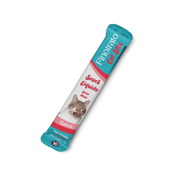 FINO  TRATO CAT STIX 1 UNIDADE 15 GRAMAS POR SACHÊ SABOR ATUM SUPER PREMIUM GATOS FINO TRATO SNACK LIQUIDO UNITARIO OBS: