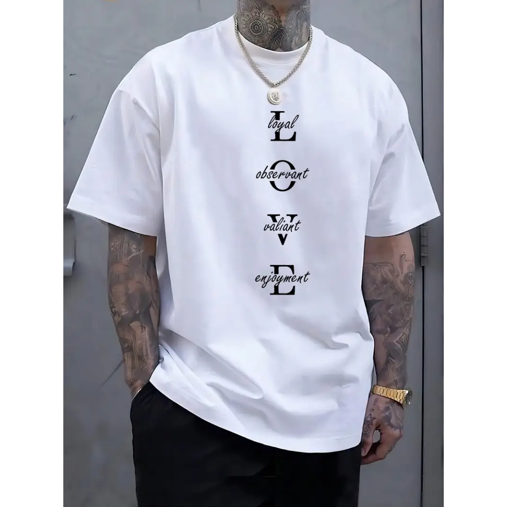 Camisetão Oversized Tendência Estilo Streetwear Corte Oversized Moda Masculina Verão Largo Estampado