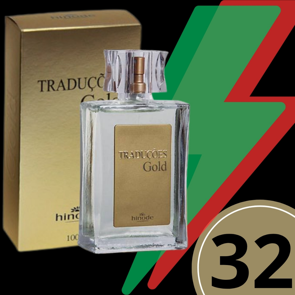 Perfume Masculino Traduções Gold Nº 32 Hinode 100/50ml - Animale for Men - Woody Oriental - Aroma Intenso Nova Embalagem