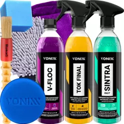 Kit Shampoo V-Floc Cera Tok Final Sintra Fast Pano Aplicador Luva