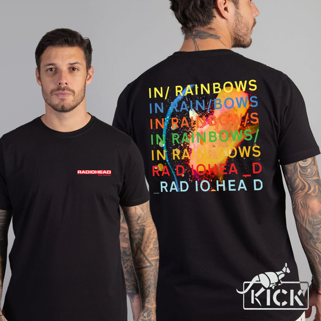 Camisa Camiseta Radiohead In Rainbows Banda de Rock Unissex 100% Algodão em Oferta na Shopee