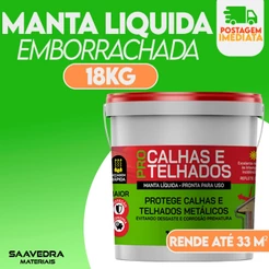 Manta líquida Calhas e Telhados Pro metalica galvanizado premium - garin vedag 18kg