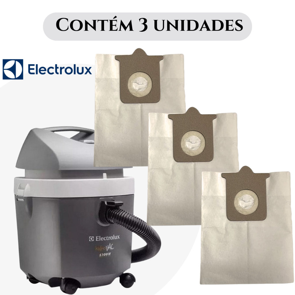 Saco filtro Aspirador De Pó Compatível Com Electrolux Descartável Modelo Hidrovac 1300