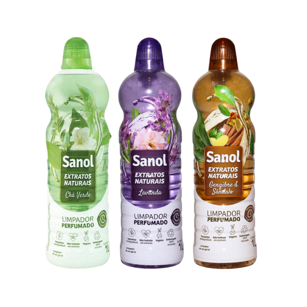 Limpador Perfumado Multiuso Extratos Naturais Todas Fragrâncias 1L Sanol - Home & Living